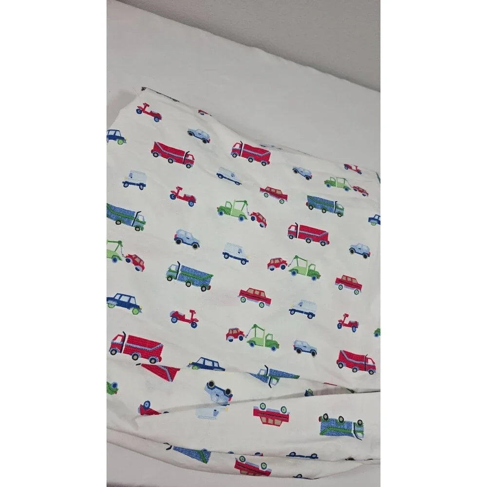 Pottery Barn Kids Transportation Things that go Crib Sheet cars trucks NEW C1